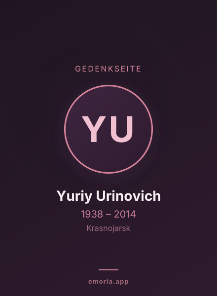 Gedenkportrait von Yuriy Urinovich