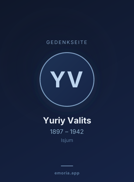 Gedenkportrait von Yuriy Valits