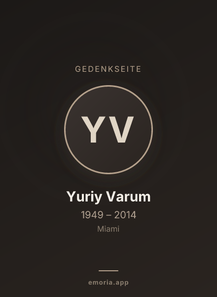 Gedenkportrait von Yuriy Varum