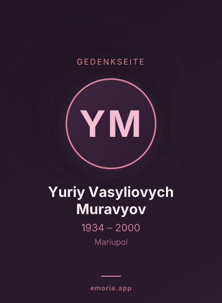 Gedenkportrait von Yuriy Vasyliovych Muravyov