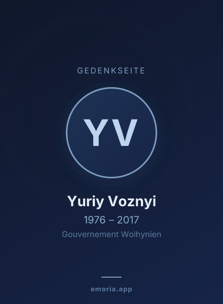 Gedenkportrait von Yuriy Voznyi