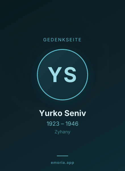Gedenkportrait von Yurko Seniv
