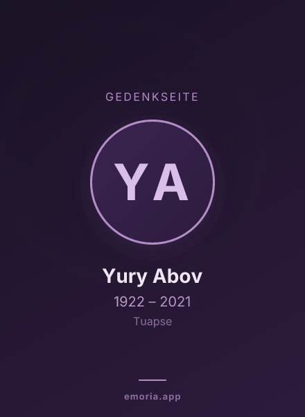 Gedenkportrait von Yury Abov