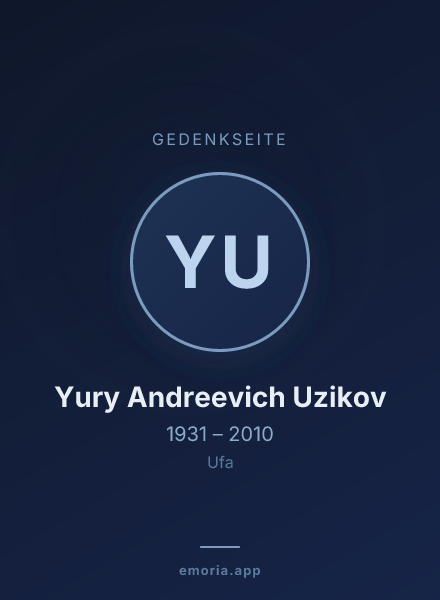 Gedenkportrait von Yury Andreevich Uzikov