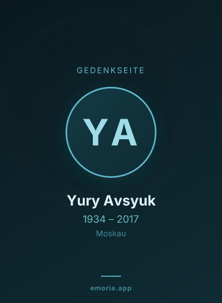 Gedenkportrait von Yury Avsyuk