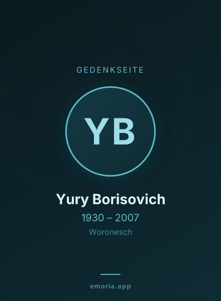 Gedenkportrait von Yury Borisovich