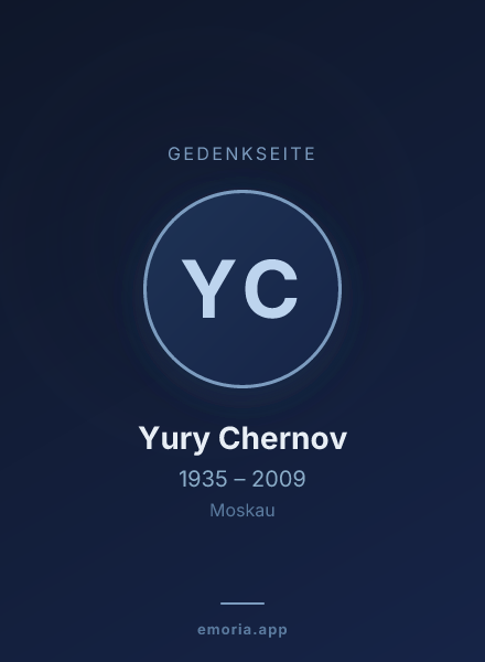 Gedenkportrait von Yury Chernov