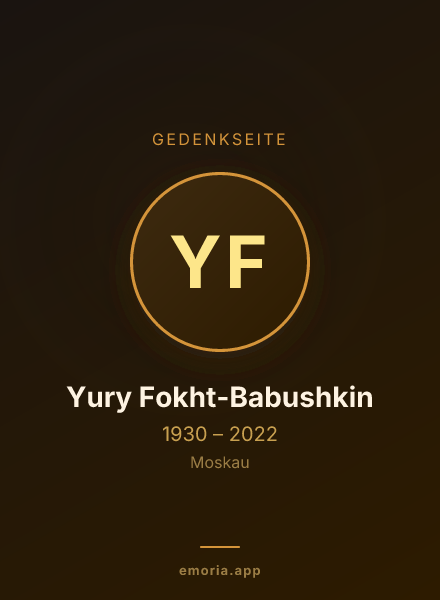 Gedenkportrait von Yury Fokht-Babushkin
