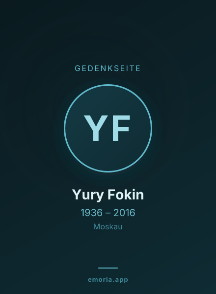 Gedenkportrait von Yury Fokin