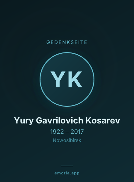 Gedenkportrait von Yury Gavrilovich Kosarev