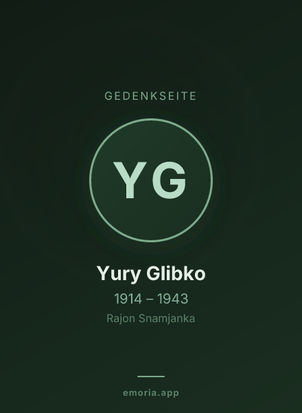 Gedenkportrait von Yury Glibko
