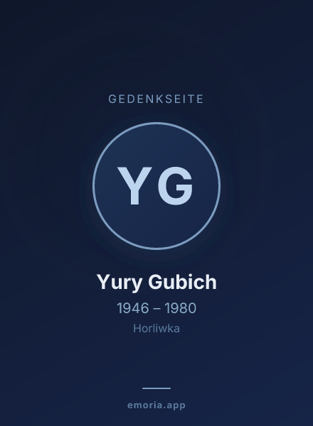 Gedenkportrait von Yury Gubich