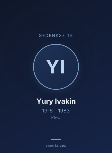 Gedenkportrait von Yury Ivakin