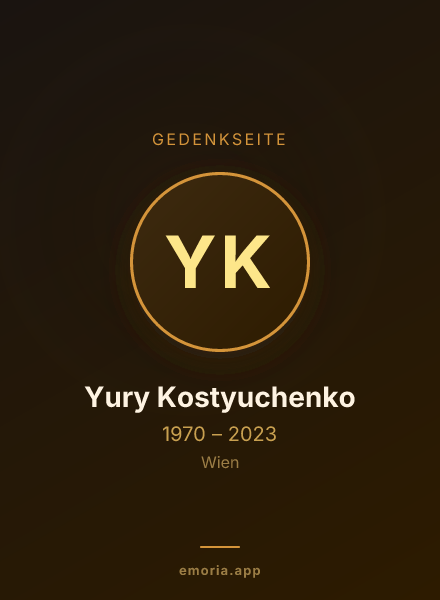 Gedenkportrait von Yury Kostyuchenko