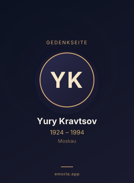 Gedenkportrait von Yury Kravtsov