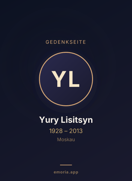 Gedenkportrait von Yury Lisitsyn