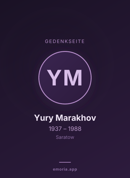 Gedenkportrait von Yury Marakhov