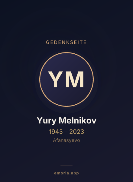 Gedenkportrait von Yury Melnikov