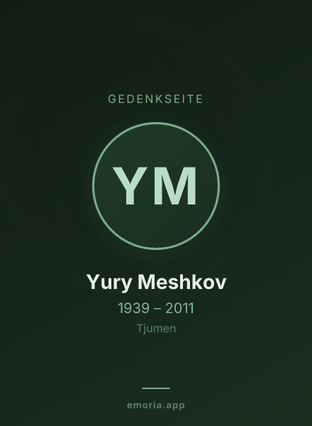 Gedenkportrait von Yury Meshkov