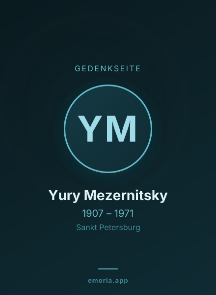 Gedenkportrait von Yury Mezernitsky