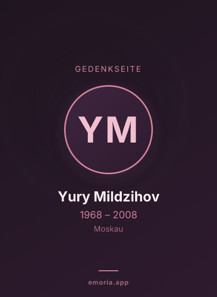 Gedenkportrait von Yury Mildzihov