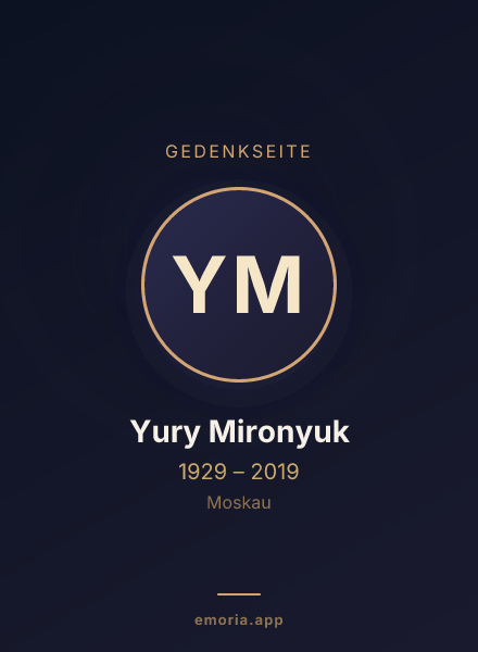 Gedenkportrait von Yury Mironyuk