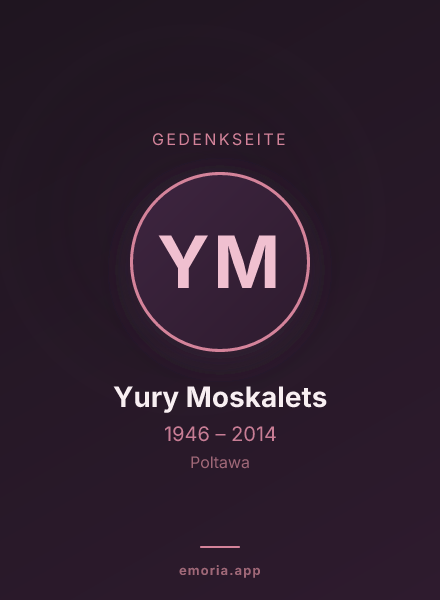 Gedenkportrait von Yury Moskalets