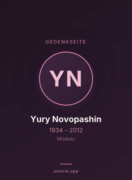 Gedenkportrait von Yury Novopashin