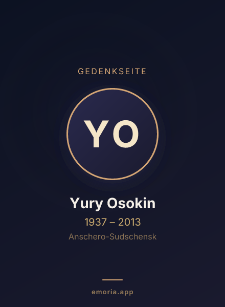 Gedenkportrait von Yury Osokin