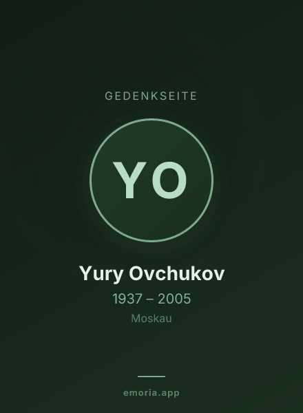 Gedenkportrait von Yury Ovchukov