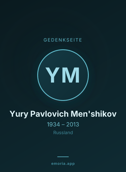Gedenkportrait von Yury Pavlovich Men'shikov