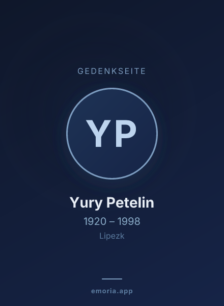 Gedenkportrait von Yury Petelin