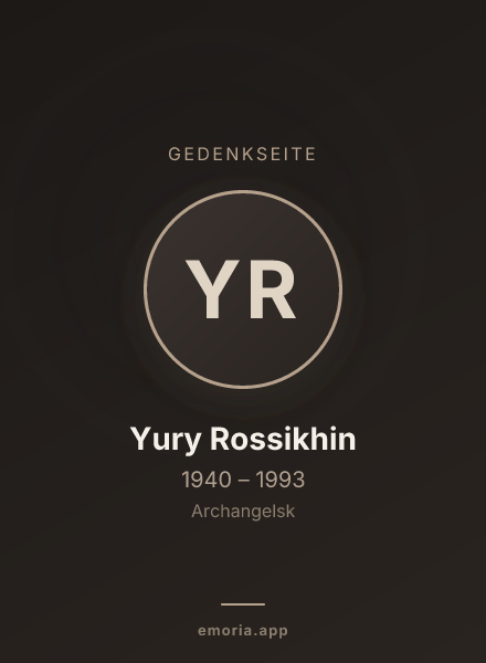 Gedenkportrait von Yury Rossikhin