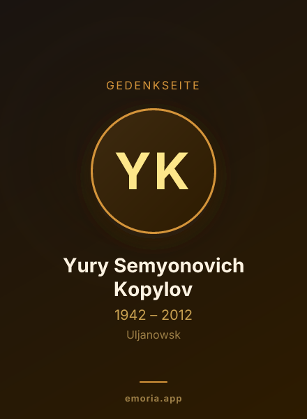 Gedenkportrait von Yury Semyonovich Kopylov