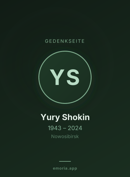 Gedenkportrait von Yury Shokin