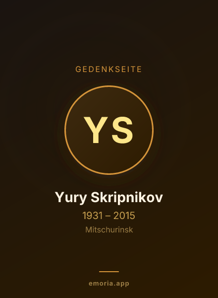 Gedenkportrait von Yury Skripnikov