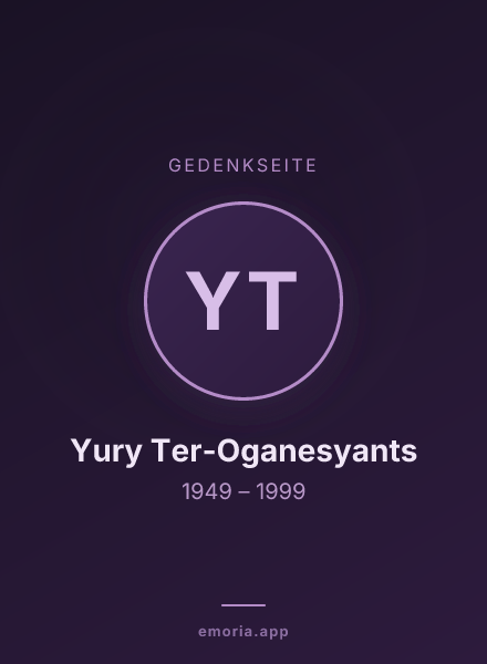 Gedenkportrait von Yury Ter-Oganesyants