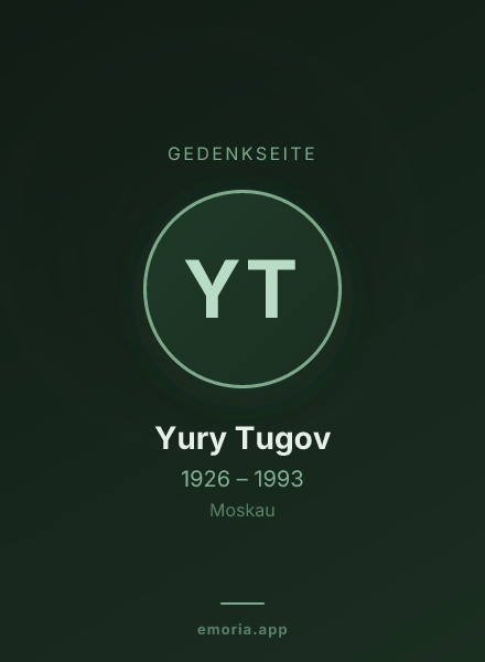 Gedenkportrait von Yury Tugov