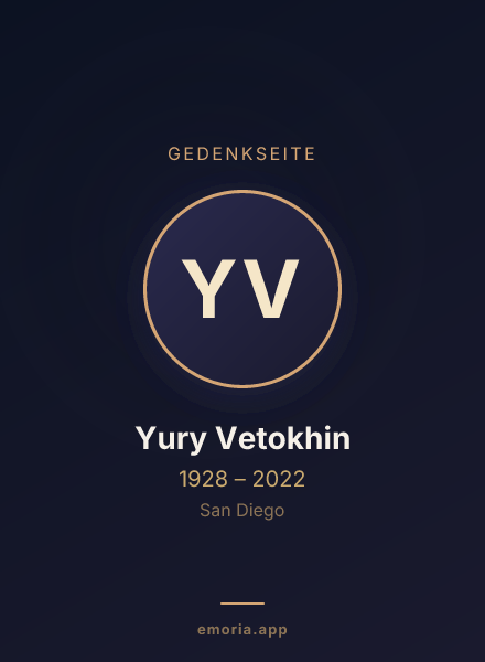Gedenkportrait von Yury Vetokhin