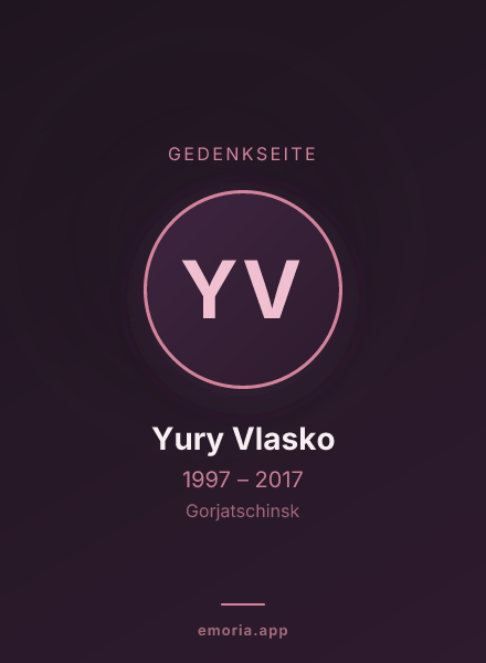Gedenkportrait von Yury Vlasko