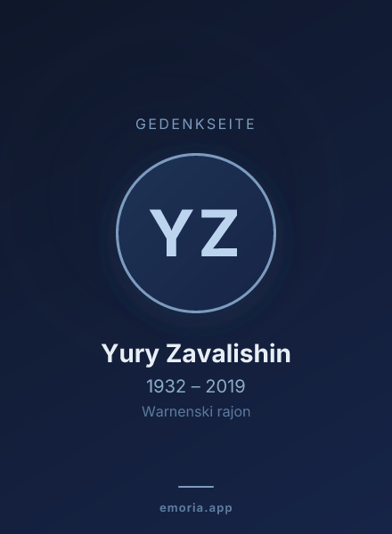 Gedenkportrait von Yury Zavalishin