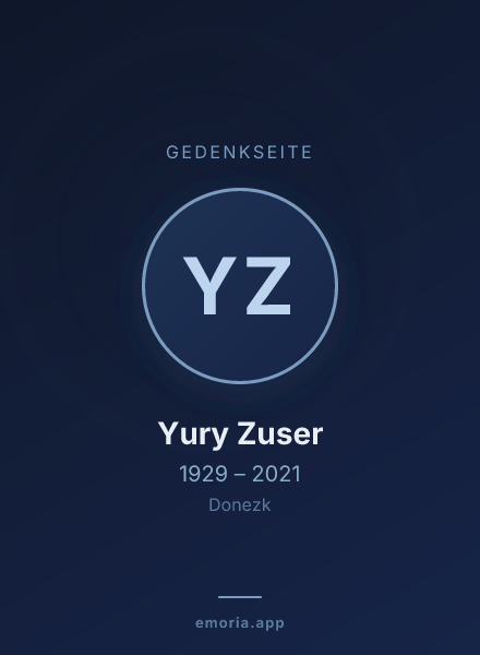 Gedenkportrait von Yury Zuser