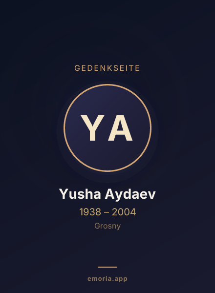 Gedenkportrait von Yusha Aydaev