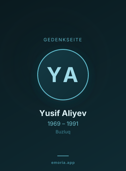 Gedenkportrait von Yusif Aliyev