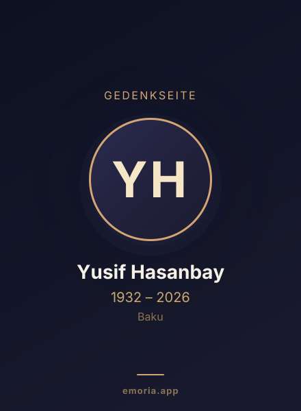 Gedenkportrait von Yusif Hasanbay