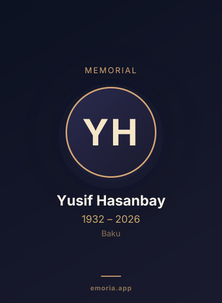 Memorial portrait of Yusif Hasanbay