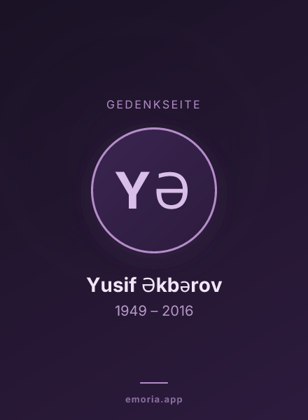 Gedenkportrait von Yusif Əkbərov