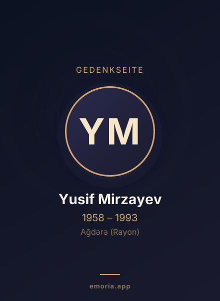 Gedenkportrait von Yusif Mirzayev