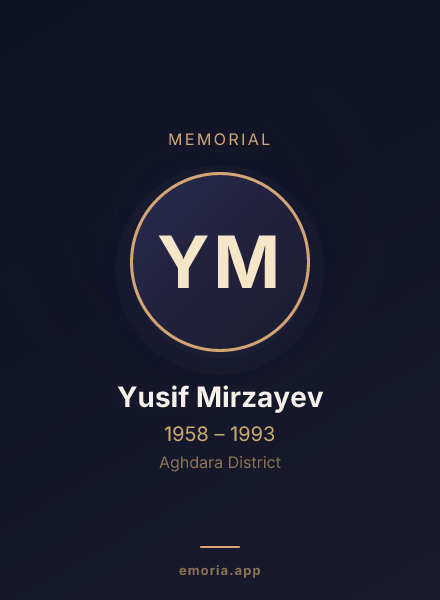 Memorial portrait of Yusif Mirzayev