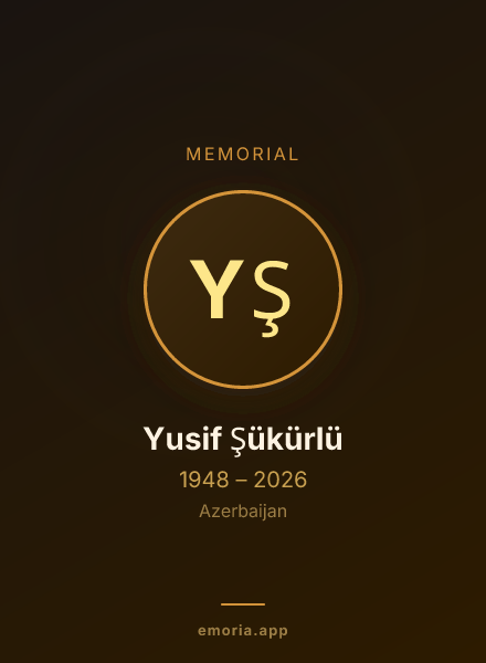 Memorial portrait of Yusif Şükürlü